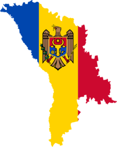 Die Flagge und Kontur Moldaus