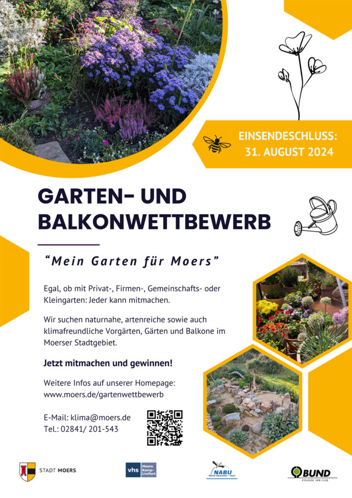 Plakat für den Gartenwettbewerb
