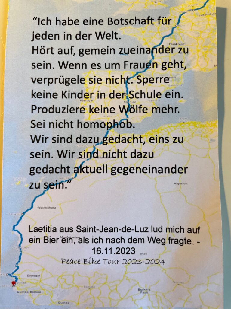 Botschaft: Hört auf, gemein zueinander zu sein.